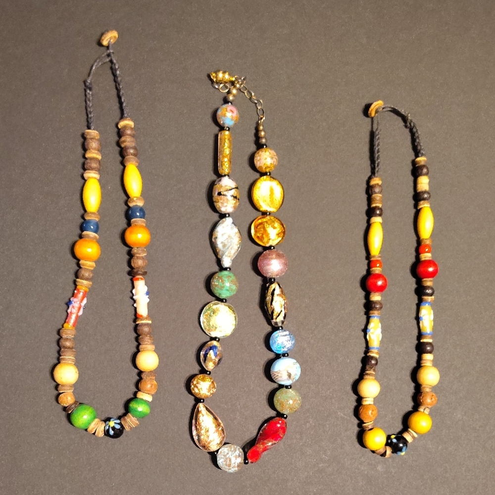 3pc Colorful Beaded Necklace Set